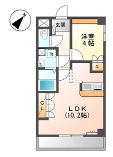 日向セントラルコート【4階】の間取り