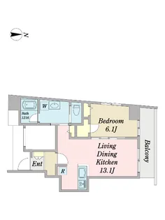 JANUS府中【7階】の間取り