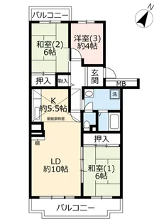 URつくば・春日【5階】の間取り