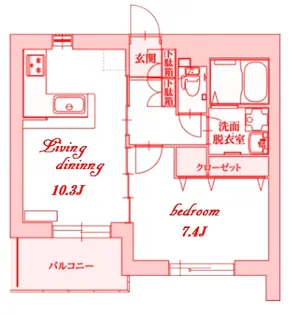アマランス仲町台【1階】の間取り
