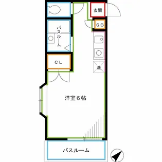 東京都渋谷区本町3【マンション】の間取り