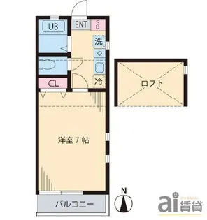 東京都小平市学園東町3【アパート】の間取り