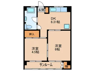 今川マンション【4階】の間取り