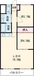ニューハイツ白沢【3階】の間取り