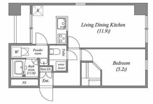 オーパスホームズ八丁堀【7階】の間取り