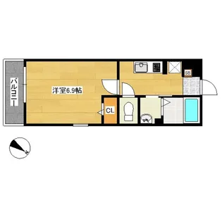 ローズパーク七番館【2階】の間取り