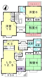 岐阜県多治見市希望ケ丘2【一戸建】の間取り