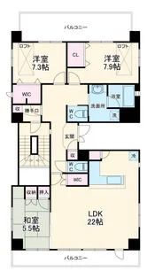 新鎌スカイタワー【9階】の間取り