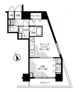 銀座レジデンス伍番館【13階】の間取り