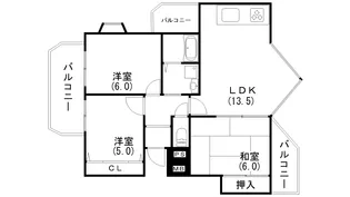 ル・パレ須磨【8階】の間取り