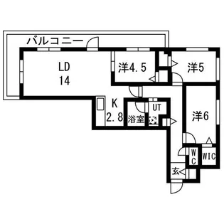 アルファグラン末広【4階】の間取り