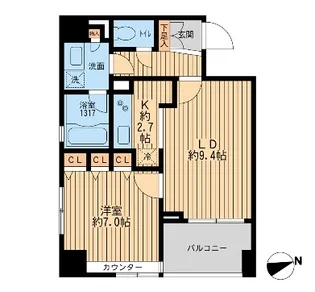 東京都品川区平塚1【マンション】の間取り