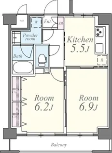 東京都江東区常盤1【マンション】の間取り