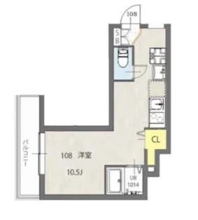 ミハス西横浜【1階】の間取り