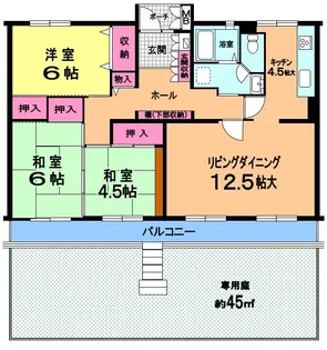 原山レジデンス5街区2号棟【1階】の間取り