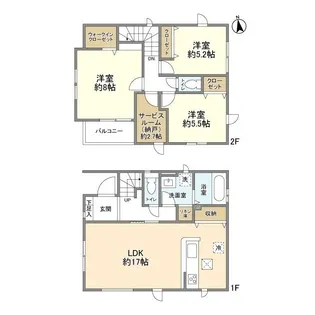 埼玉県川口市上青木西4【一戸建】の間取り