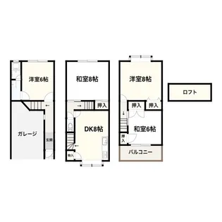 大阪府東大阪市吉田5【一戸建】の間取り