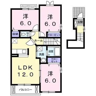 ソレイユ イースト【2階】の間取り