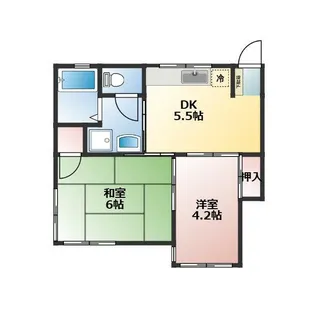 大木ハイツ【2階】の間取り