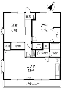 エーリ【2階】の間取り