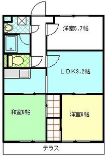 神奈川県秦野市南矢名【マンション】の間取り