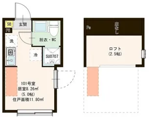 Villetta I 亀戸【1階】の間取り