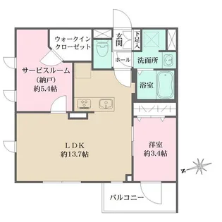 東京都世田谷区新町2【マンション】の間取り