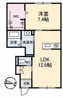 グリシーナ【1階】の間取り