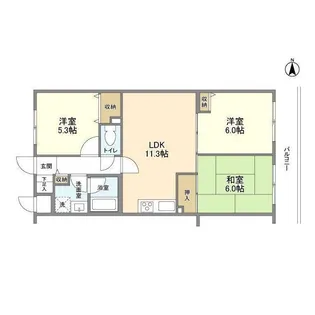 カーサみずの塔【1階】の間取り