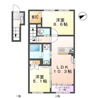 メープルガーデンi【2階】の間取り