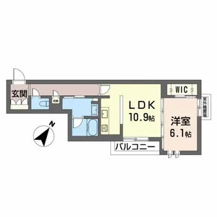 el alivio 東本町【3階】の間取り