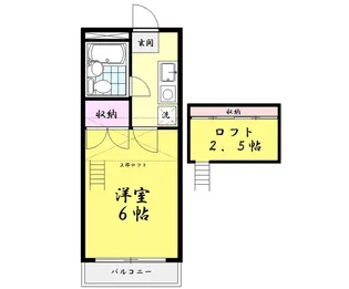 第6シティハイム【2階】の間取り