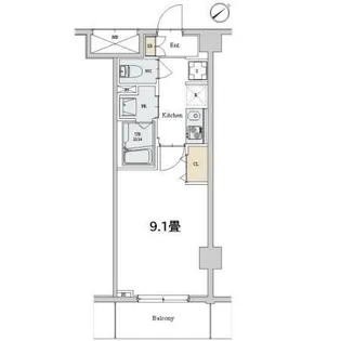 カスタリア本駒込【1階】の間取り