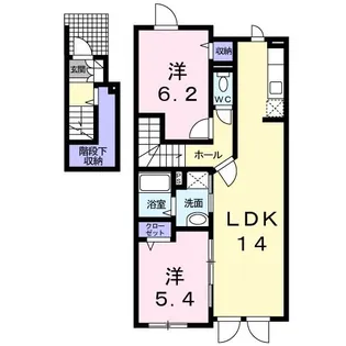 アプローズ・プレイス【2階】の間取り