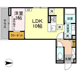 J-Room☆妃 VII番館 屋代駅前【1階】の間取り