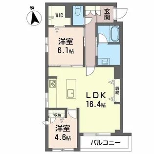 レゾンクレール【2階】の間取り