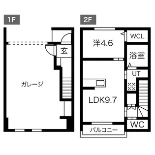 ワイエムオートヴィラB棟の間取り
