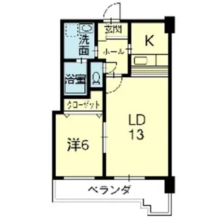 キャッスル上熊本【2階】の間取り