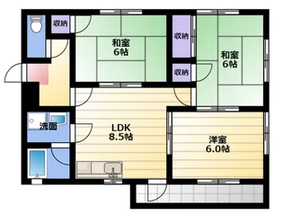 ライトマンション【3階】の間取り