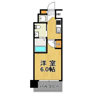 エスリード新北野【4階】の間取り