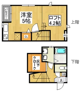 CB吉塚ルフレ【1階】の間取り