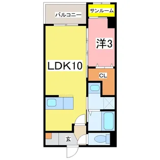 Brillante Riverfront【3階】の間取り