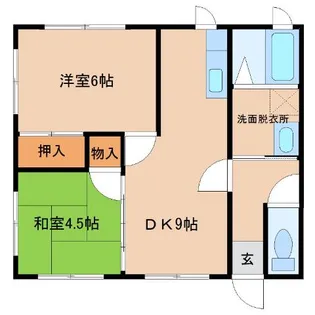 森山コーポ【1階】の間取り