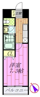 フレア堀江【6階】の間取り