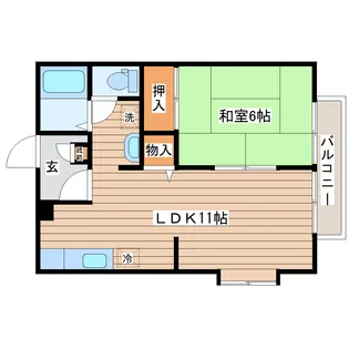 ふれんどはうすI番館【2階】の間取り