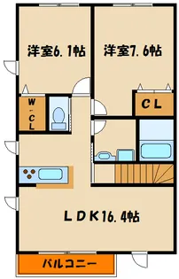 へーベルコート西島【2階】の間取り