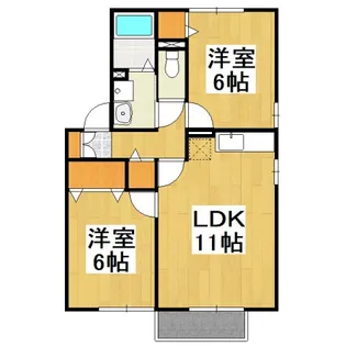 アサミレジデンスI【1階】の間取り