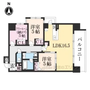 エスリード大津におの浜セントラル【6階】の間取り