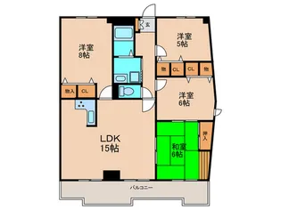 パティーナ社台【3階】の間取り
