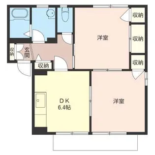 メゾンエクレールB【2階】の間取り